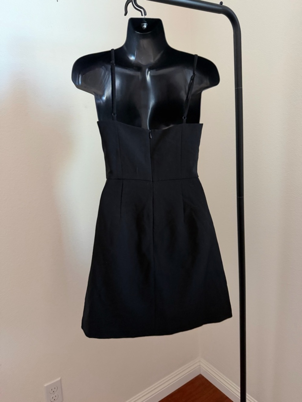French Connection Black Mini Dress with Spaghetti Straps - Picture 5 of 7
